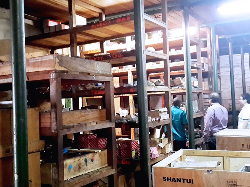 Spare parts warehouse of TRABEC